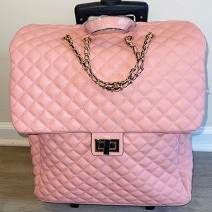 Pink Quilted Luggage